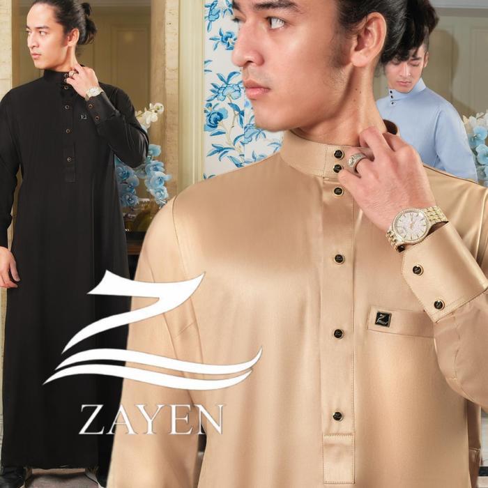 Jubah Pria Slimfit Zayen Gamis Jubah Pria Muslim Gamis Pria Jubah Jubah Terbaru Jubah Polyster