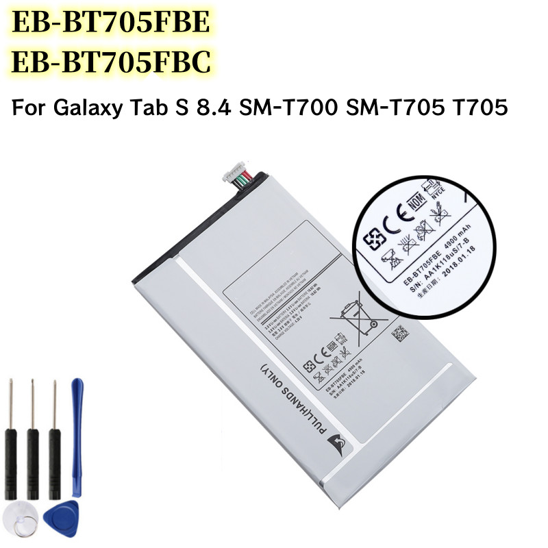 NEW EB-BT705FBC EB-BT705FBE Tablet Battery For Galaxy Tab S 8.4 SM-T700 SM-T705 T705 4900mAh