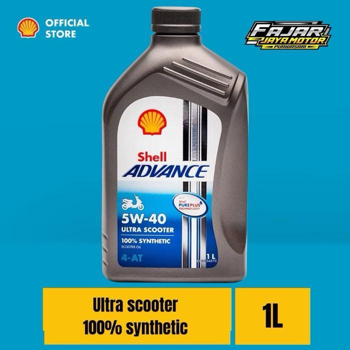 Oli Shell ultra matic 5w40 100% synthetic kendaraan Motorcycle mesin motor oil
