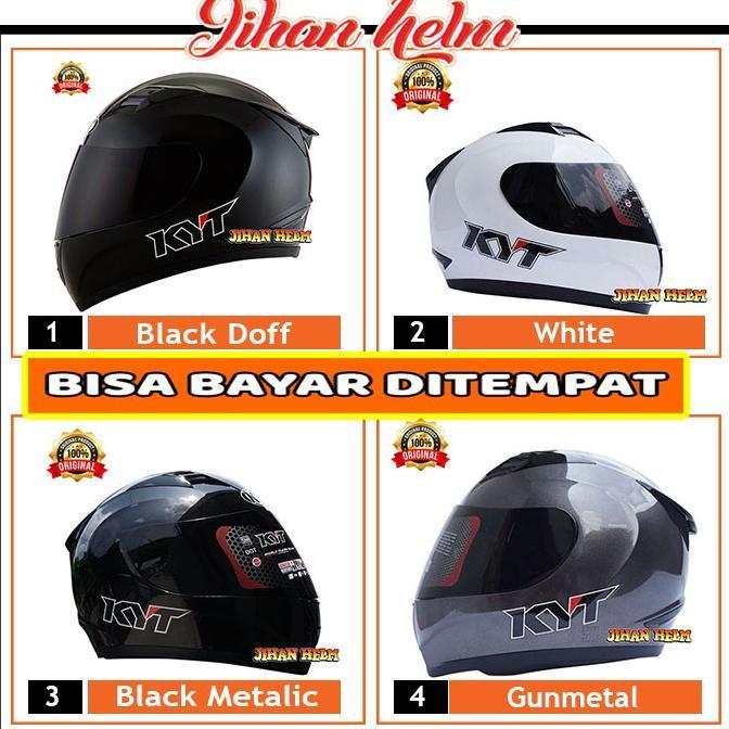 HELM / KYT / HELM KYT / HELM FULL FACE KYT R10 BLACK DOFT TERMURAH