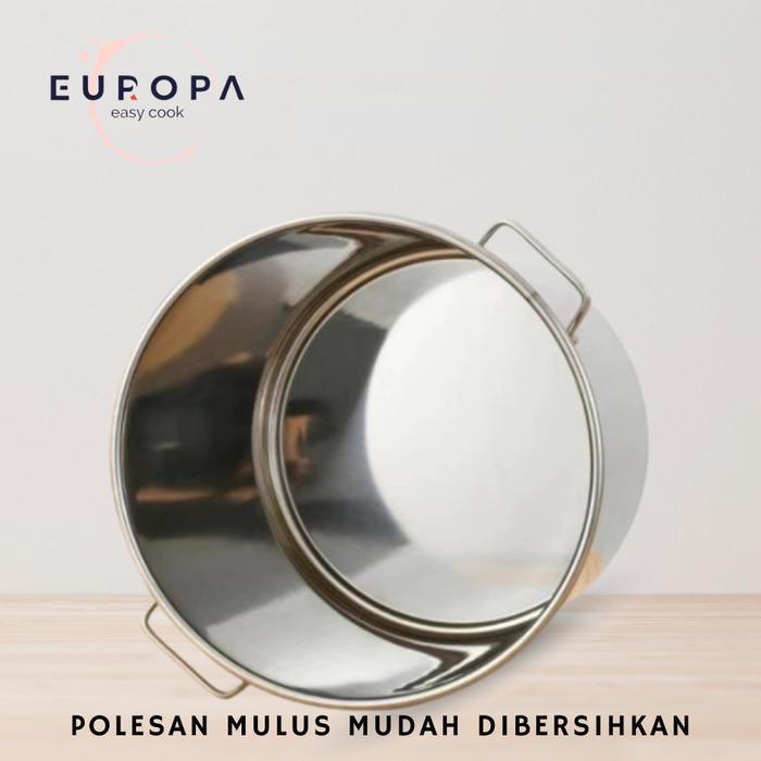 [Europa] Stockpot Stainless Steel/ Panci Dandang Jumbo Serbaa Stainless Steel Tebal Dan Kokoh