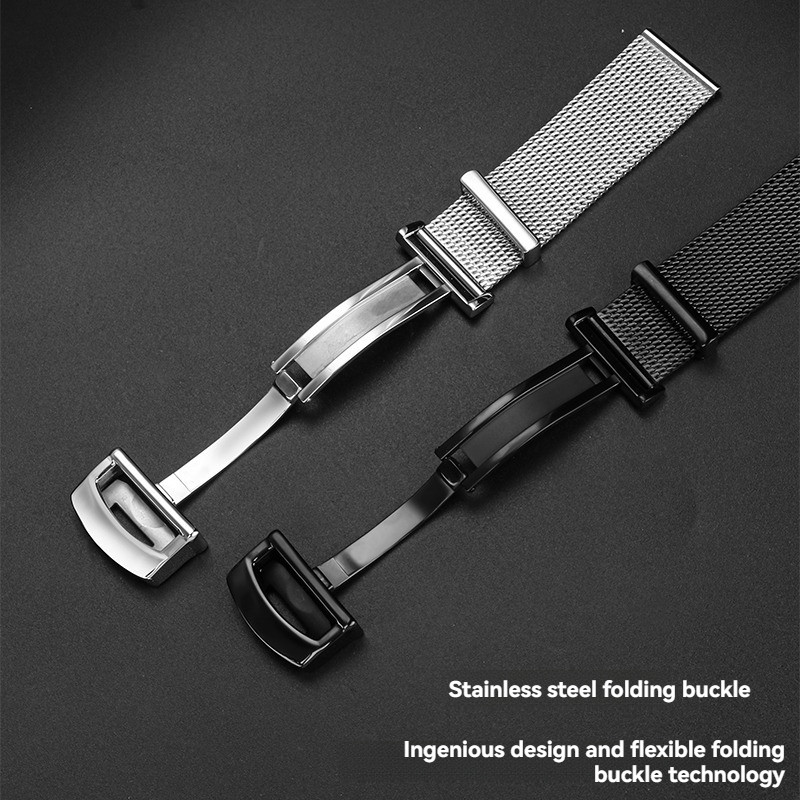 Replacement 20mm 22mm Milanese Stainless Steel Band for IWC Portofino/Pilot Portugal 7 Men's Watch,