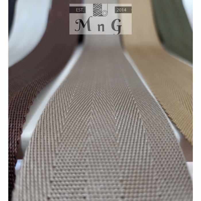 "New" Webbing Nylon 3.8cm Seat Belt (garis) (meter)