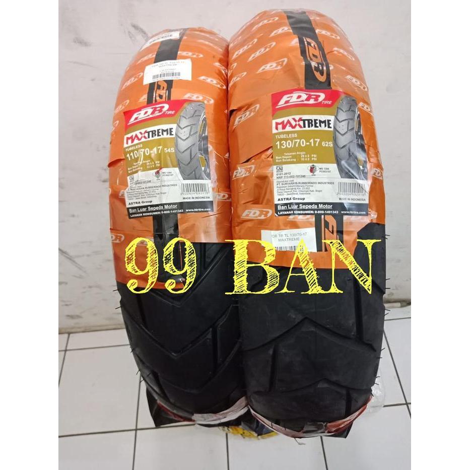 FDR MAXTREME (SEPASANG) 110/70-17 & 130/70-17 (BAN MOTOR VELG 17)