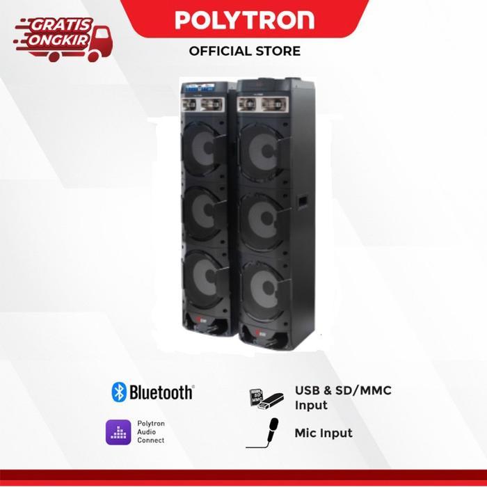 SPEAKER POLYTRON PAS10DF38 PAS 10DF38 XBR TRIPLE WOOFER SUPER BASS