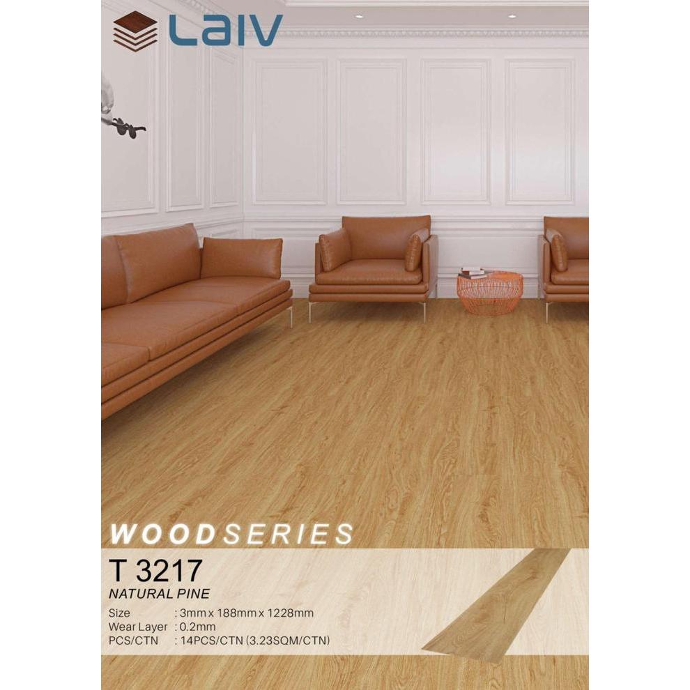 Vinyl Plank Tile Motif Kayu / Vinyl Flooring Lembaran Tebal 3Mm / Vinyl Tile Laiv 3Mm Motif Kayu