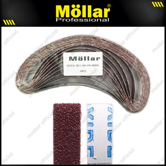 Krisbow Modern - Mollar Grit 60 Mata Amplas Sabuk Adaptor Belt Sander Gerinda - 10 Pcs