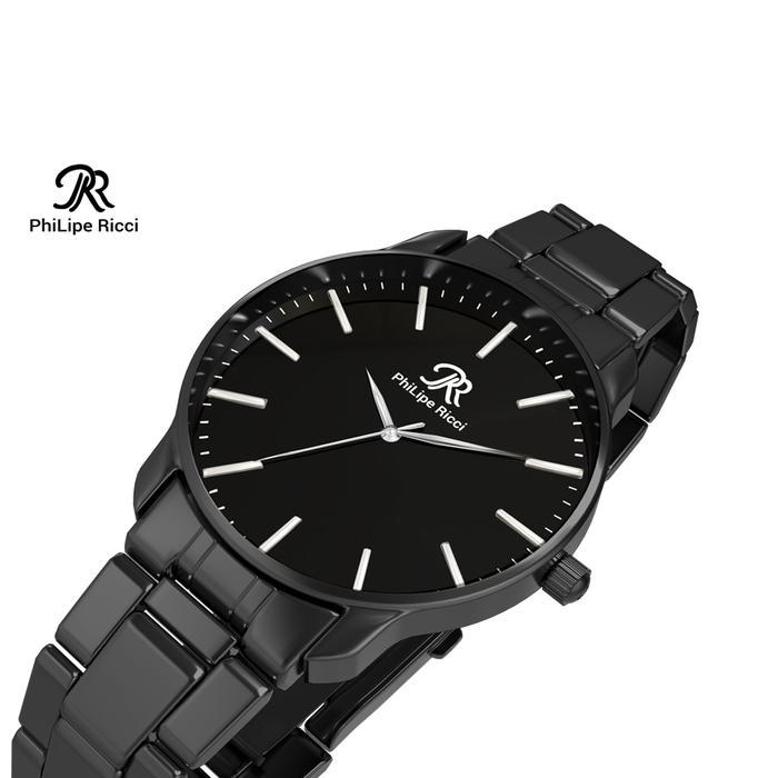 Philipe Ricci Jam Tangan Pria Besi Rantai Analog Original Pr15 Free Box