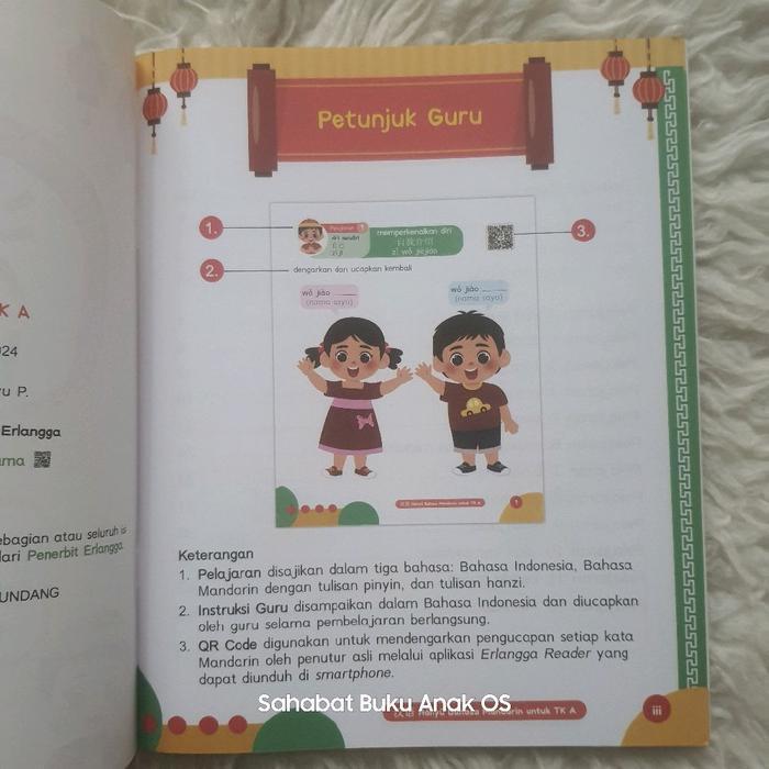 ASLI Erlangga Hanyu Bahasa Mandarin untuk TK A B Fransisda Tiodora READY STOCK