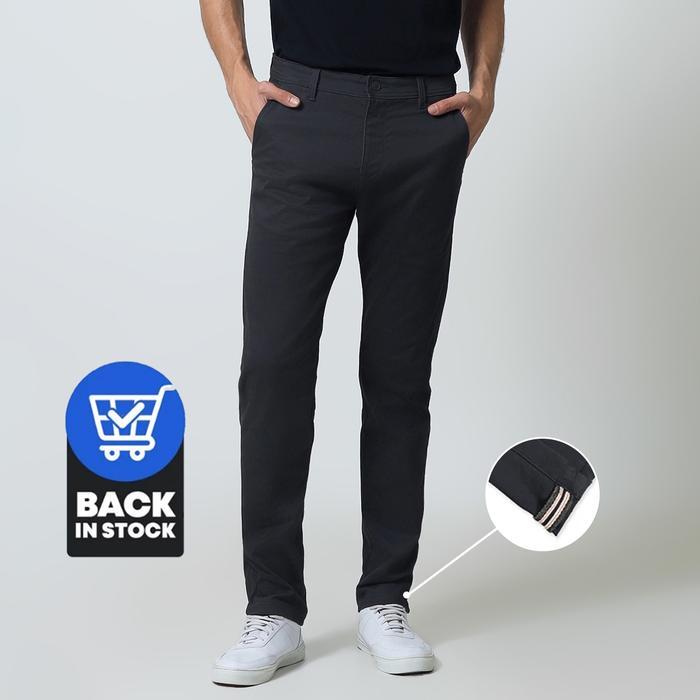 ORIGINAL EDWIN JEANS - Celana Panjang Chinos Pria Slim Fit FERANDO DARK GREY Celana Chino Pria