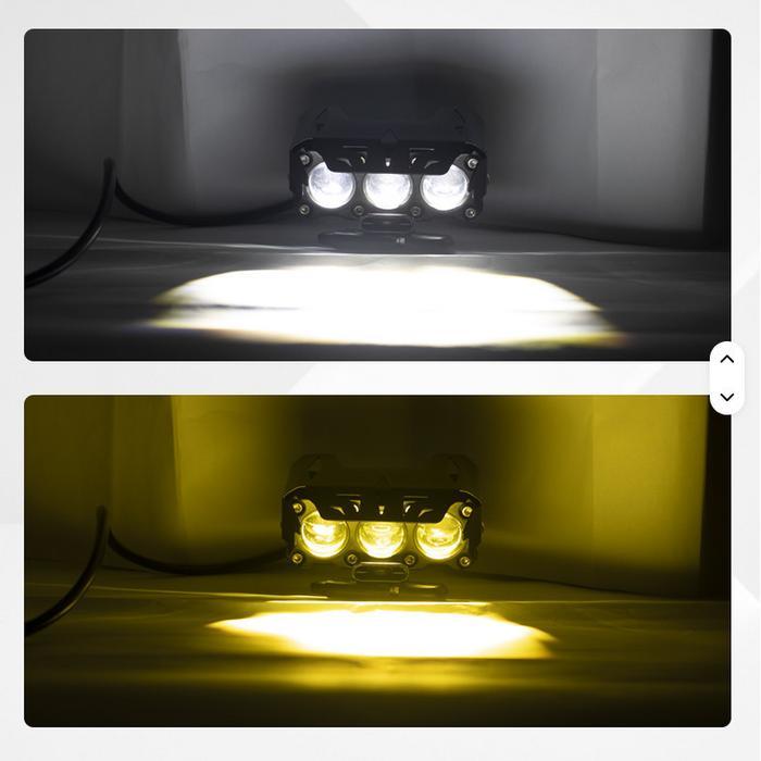 Lampu Kabut Sepeda Motor Led Lampu Kabut 3 Mata Putih Kuning Lampu Pod Lampu 3 Mata Sql Universal