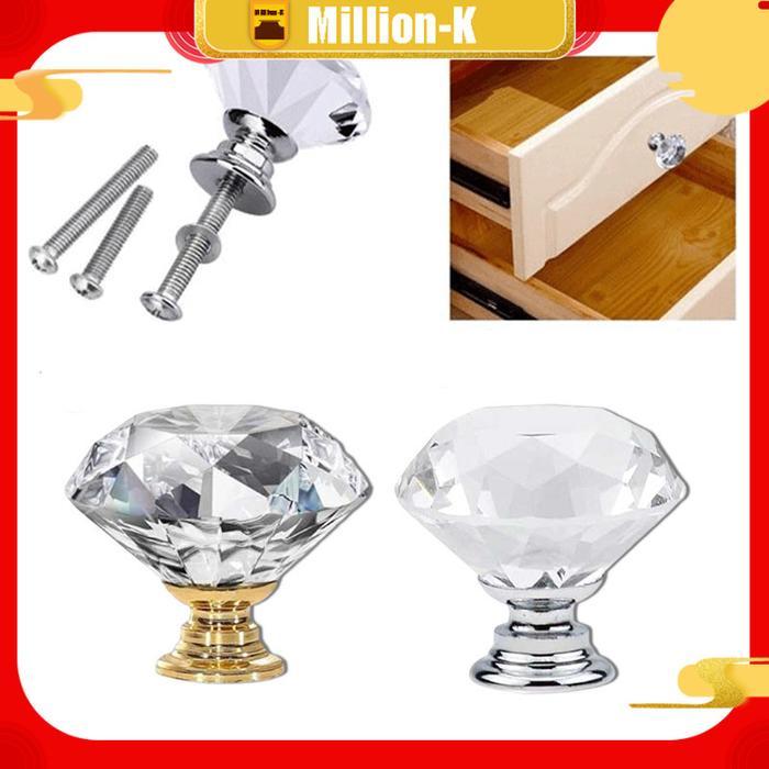 Crystal Knob / Kristal Handel Pintu Lemari / Tarikan Laci Kristal