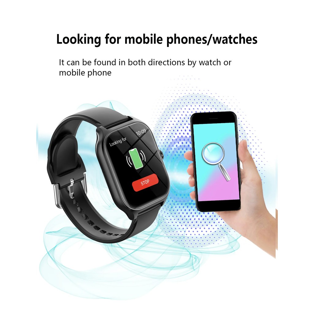 PHONEPACE C20 Smartwatch 1.77-inch HD Display Bluetooth Call Message Alert Sports Mode Smartwatch