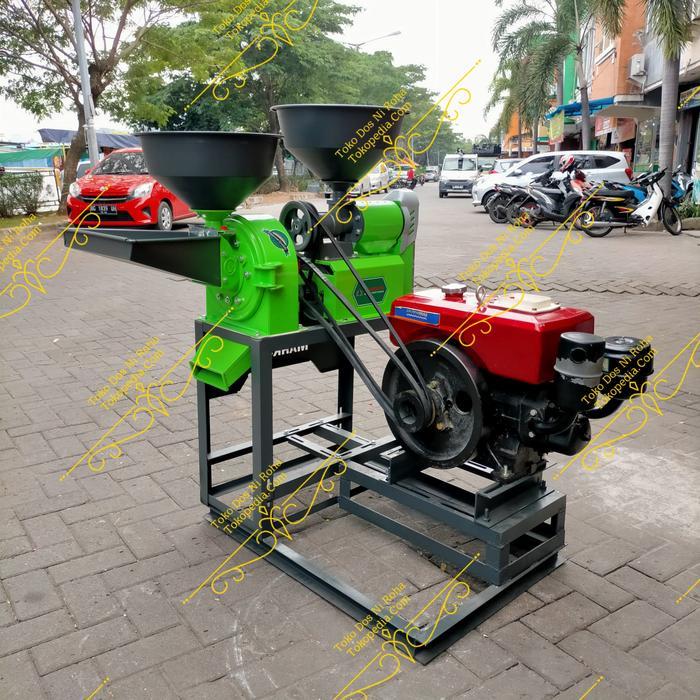 Mesin Giling Padi KD-500WG Komplit Diesel 8 HP Siap Pakai Solar