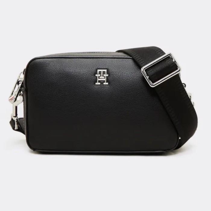 Tas Tommy Hilfiger Essential TH Monogram Camera Bag Black Hitam
