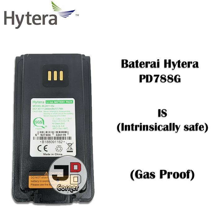 Promo Baterai Ht Hytera Pd788G Ul913 Is Bl2411 Ex Ori Pd788 Batre Batere