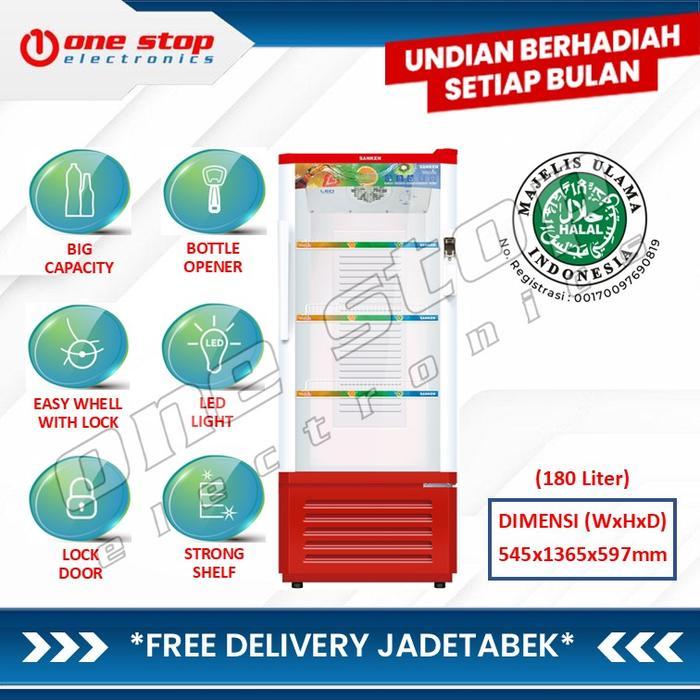 SANKEN SRS-189-BK/MR Showcase 180L - Merah