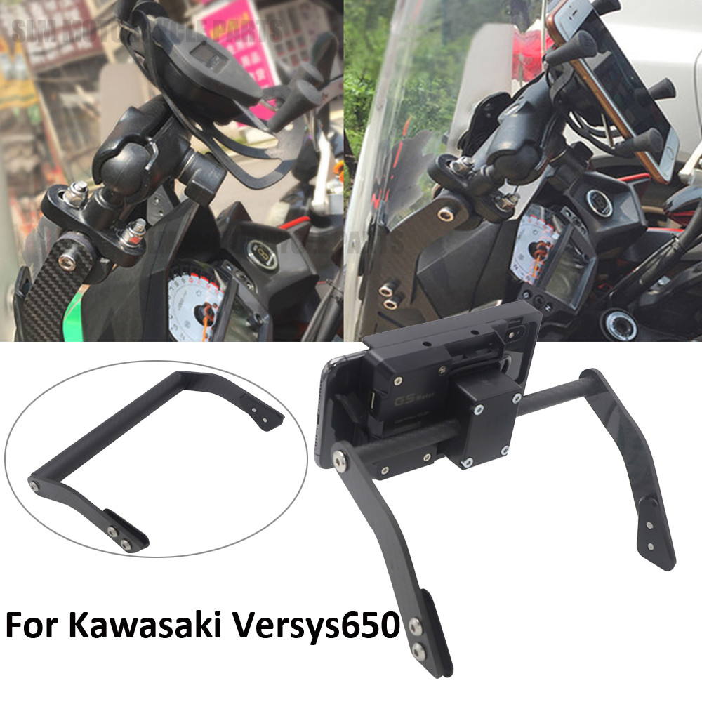 Aksesori Motor Tempat Pendukung Braket Navigasi GPS untuk KAWASAKI VERSYS 650 KLE650 VERSYS650 2022 
