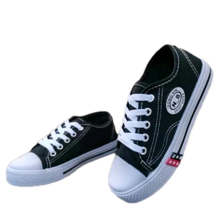 Best Seller//Sepatu Anak Sekolah Nb Model Terbaru Bahan Canvas Tk Sd Smp - Kanvas 12 Oz, Outsole