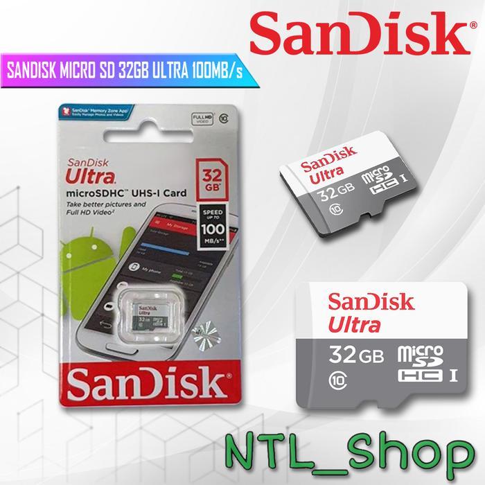 SANDISK MICRO SD 32GB ULTRA 100MB/s Sandisk Memori MicroSD 32GB