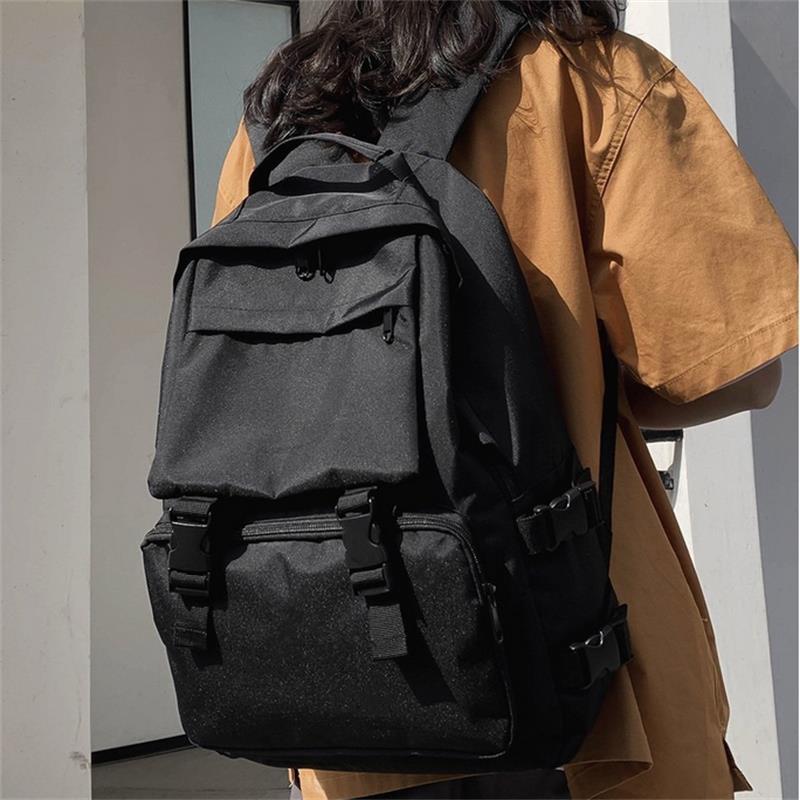 Simple Backpacks Large Capacity Travel Bag Solid Harajuku Preppy Student schoolbag Backpack Women