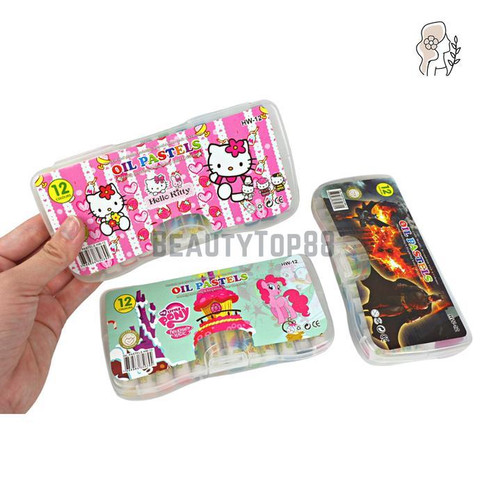 "New" Crayon Besar 12 Warna / Krayon Set Anak Anak / Oil Pastel Fancy HW-12