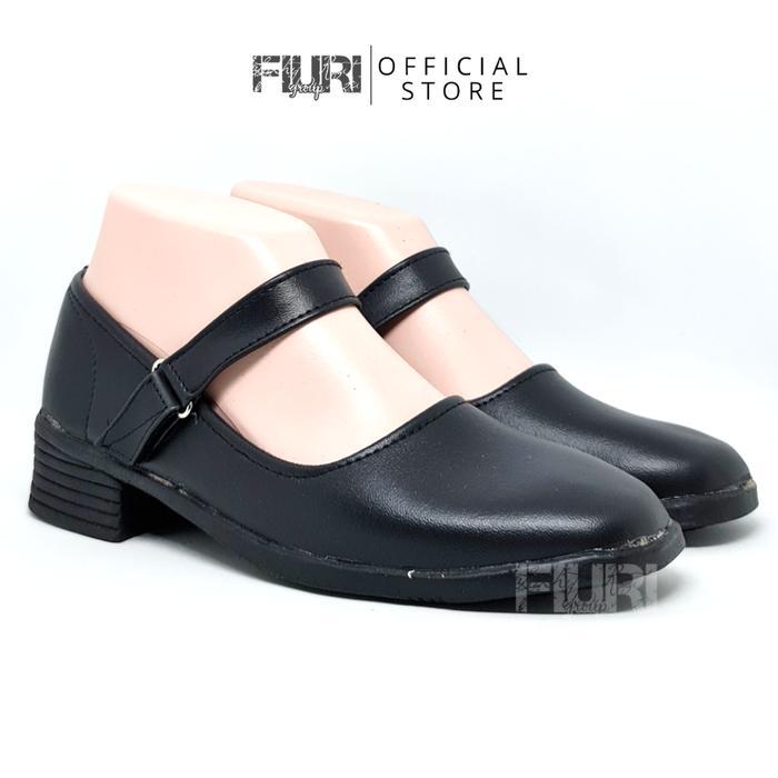 Fiuri Official - Lia 36-43 Hitam - Sepatu Pantofel Hitam Polos Wanita - Sepatu Formal Anak Perempuan