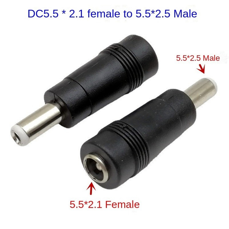 5.5 X 2.1 Mm Female To 5.5 X 2.5 Mm Male Dc Power Connector Adapter Laptop 5.5*2.1 Female To Male