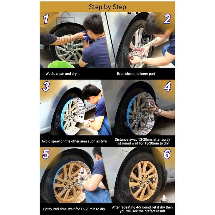 "New" O0360 Rubber Paint Cat Karet Semprot Velg Ban dan Body Mobil Motor