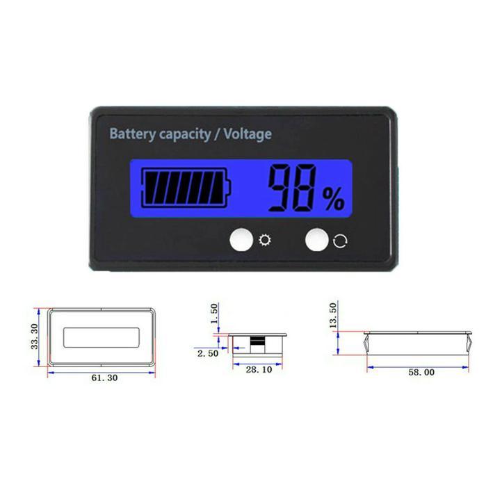"New" Digital Voltmeter Capacity Indicator 12- 72 Volt Baterai Lithium