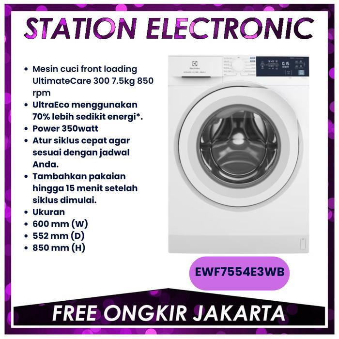 Mesin Cuci ELECTROLUX EWF7554E3WB/ EWF 7554 E3WB/ EWF7554 E3WB