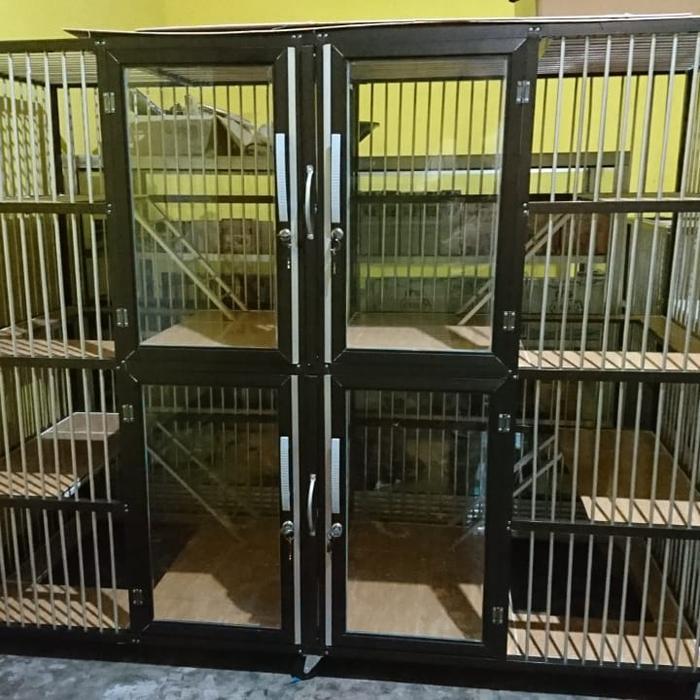 kandang kucing alumunium 4 kamar XL