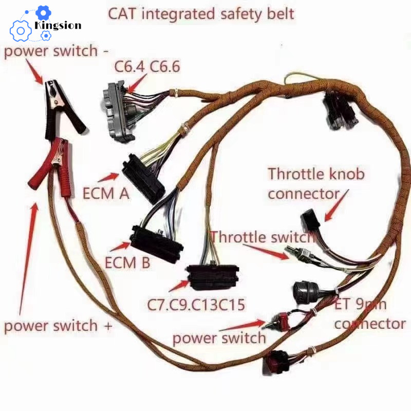 BELI SEKARANG Perkins Caterpillar ecm programming test cable C6.4/C6.6/C7/C9/C13/C15 connection 9P d