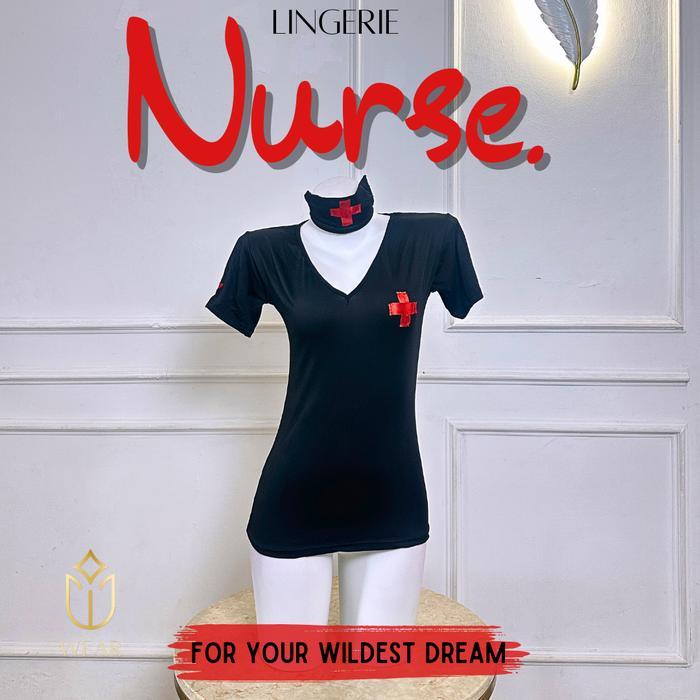 Lingeri Cosplay Nurse / Allsize Kastum Suster sexy