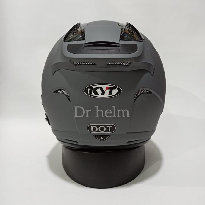 Helm Kyt Galaxy Flat R Polos Abu Doff Double Visor Terjamin