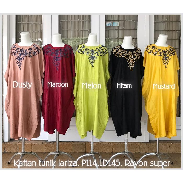 Kaftan tunik bordir lariza super jumbo p114 ld 145