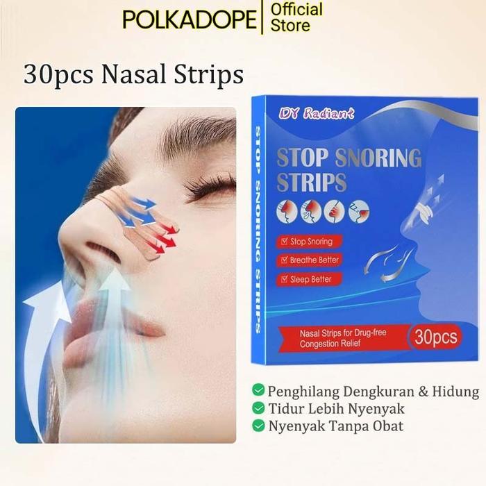 Ready Nasal Snoring Strip 30pcs Plester Hidung Anti Dengkur Anti Snoring Plester Hidung Tersumbat