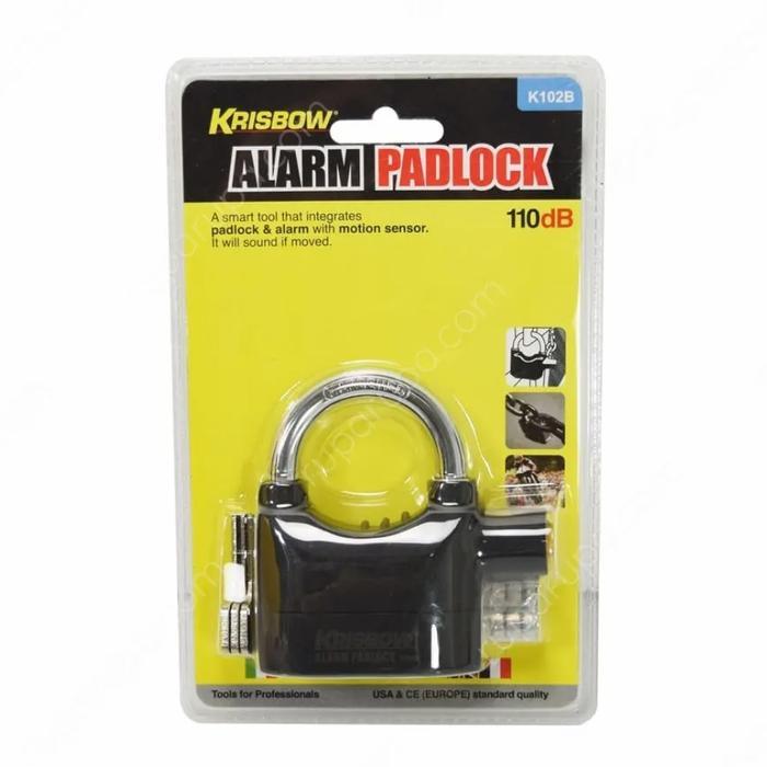 Krisbow - Gembok Alarm 110Db Dengan 3 Kunci / Padlock
