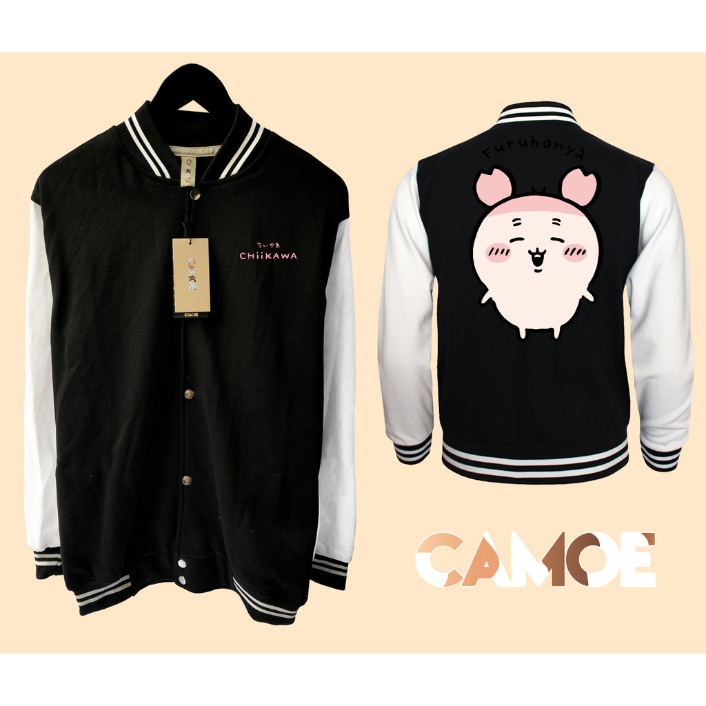 Jaket Baseball Varsity Chiikawa Nanka Chiisakute Kawaii Yatsu Character Furuhonya