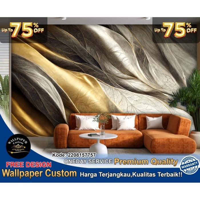 Wallpaper Custom 3D Motif Marmer A - Wallpaper Abstrak - Wallsticker
