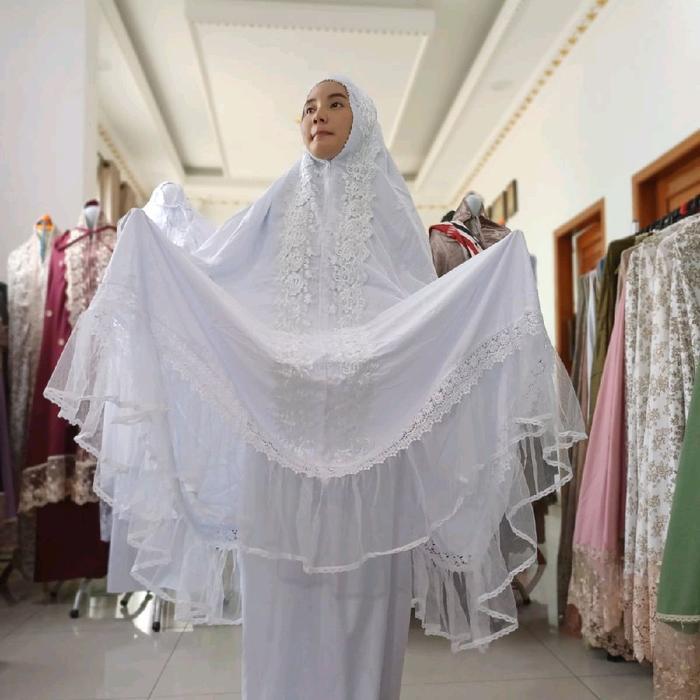 Mukena Mutiara Mewah Cantik Dan Super Jumbo Katun Nyaman Lembut Terlaris