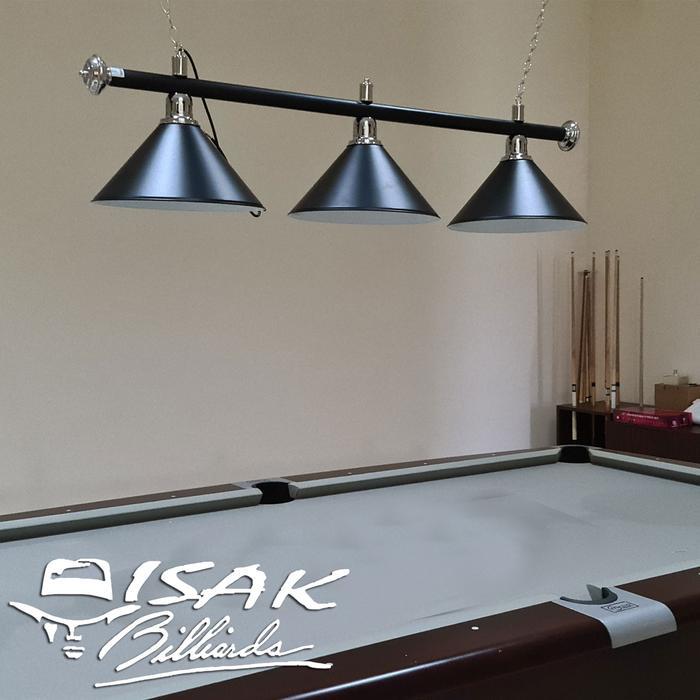 Lampu Meja Billiard 3 Kap - Black - Pool Table Light 3 Cup Biliar Lamp