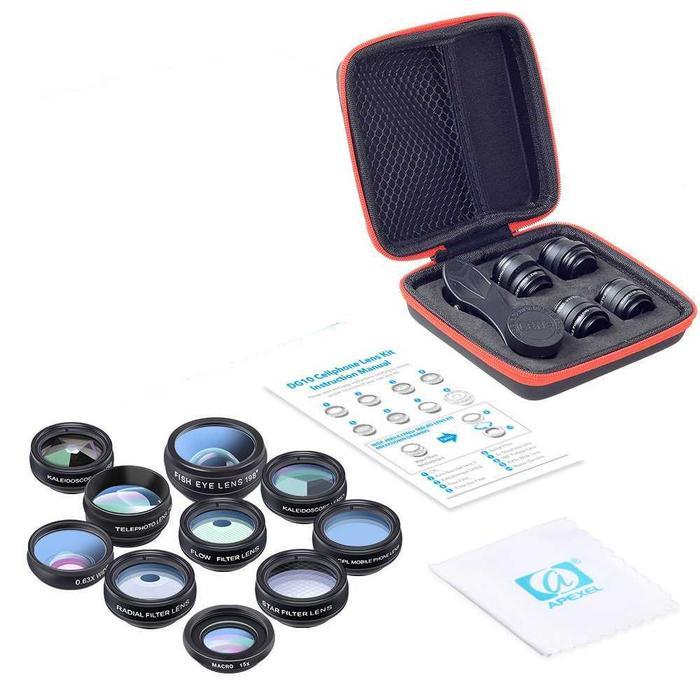 Lensa Kamera Hp Smartphone 10 In 1 Lens Fisheye Macro Wide Tele Cpl Kale Filter Terjamin