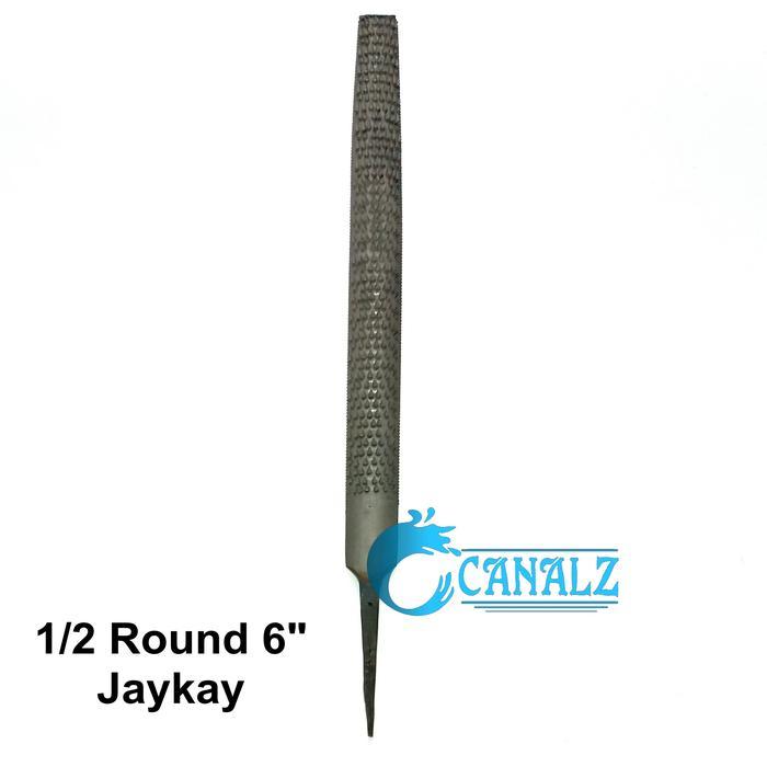 Kikir Kayu 1/2 Bulat 6" Jaykay - Half Round 150 mm 150mm 6 inci inch