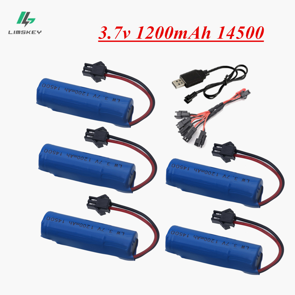 3.7V 1200Mah 14500 Battery For Jjrc C2 D828 Rc Stunt Car Parts 3.7V 1S Li-Ion Battery Sm-2P For Rc