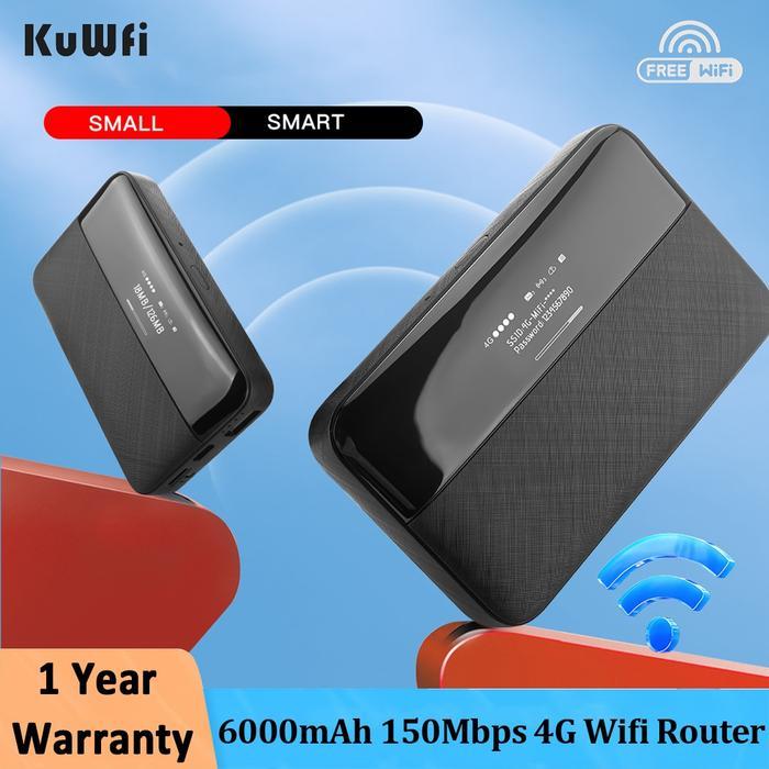 . Kuwfi 4G Lte Router Wireless Wifi Portable Modem Mini Outdoor Wifi -