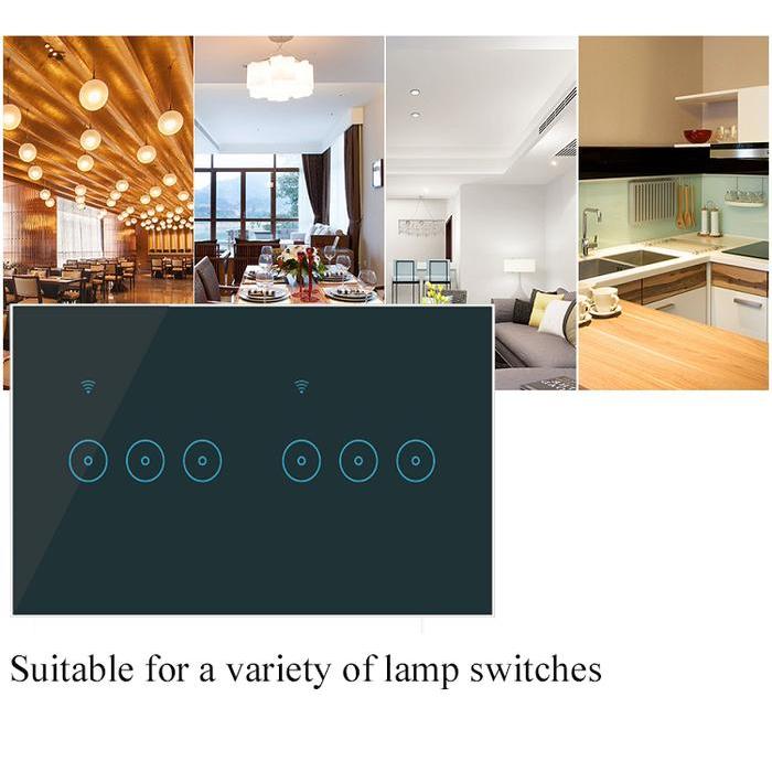 Jrump 4Gang 5Gang 6Gang Wifi Smart Touch Switch Voice Control Switch Intelligent Wall Switch Work