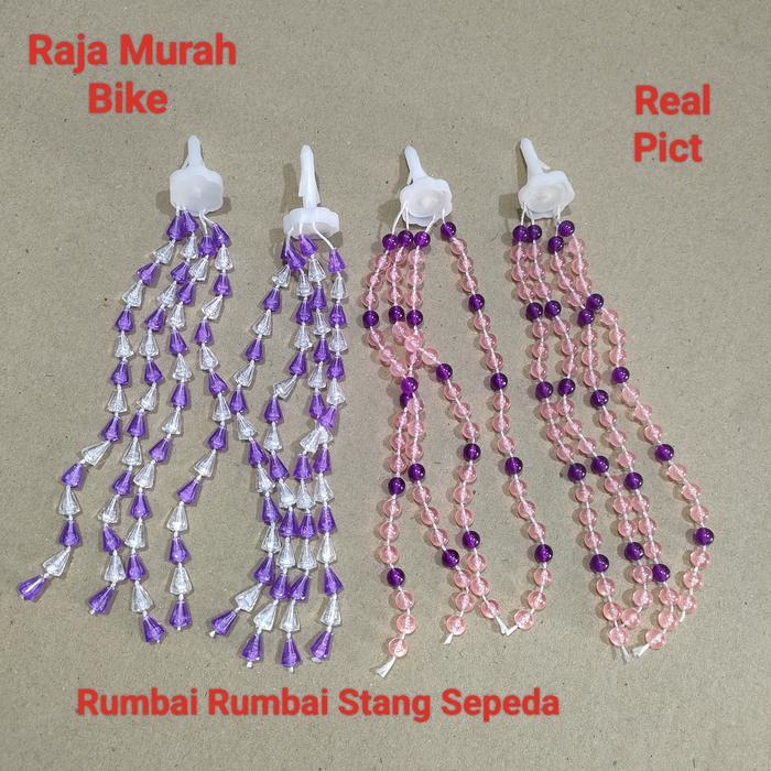 VARIASI RUMBAI RUMBAI SEPEDA ANAK HIASAN STANG SEPEDA RUMBAI STANG