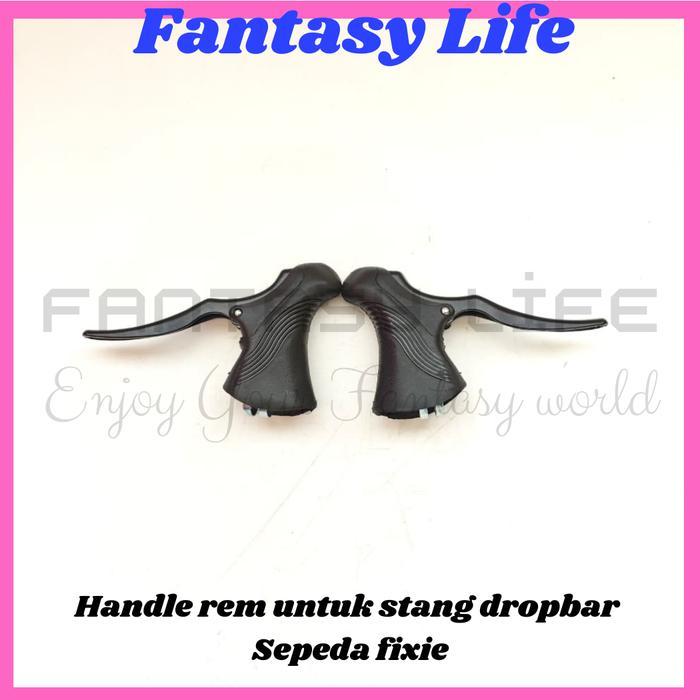 FANTASY BRAKE LEVER FIXIE HANDLE REM UNTUK DROPBAR STANG MODEL MELENGKUNG SEPEDA FIXIE HARGA