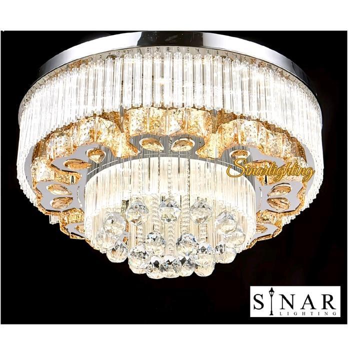 LAMPU PLAFON KRISTAL REMOTE 9297/60 CM